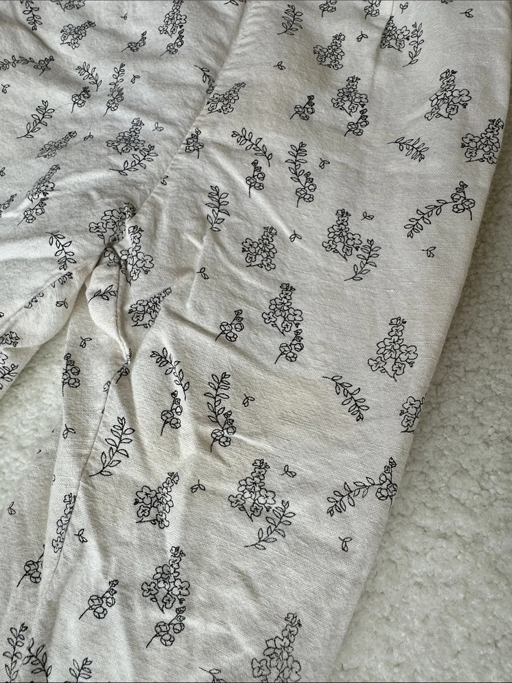 Zara 18-24 Cream Floral Print Overalls